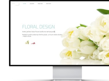 Website for Floral Studio Front Page