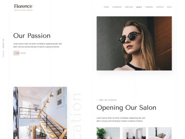 Website for Beauty Salon Front Page