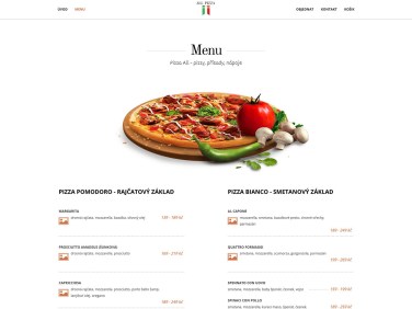 Website for Restaurant full menu